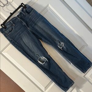 Just USA Blue Distressed Ankle Jeans